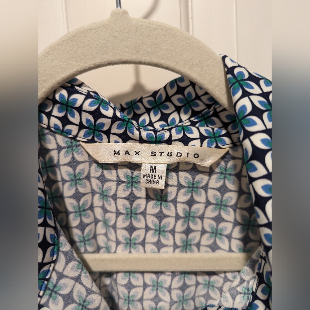 Belted, Vintage, Shift Style, Patterned, Collared… - image 6